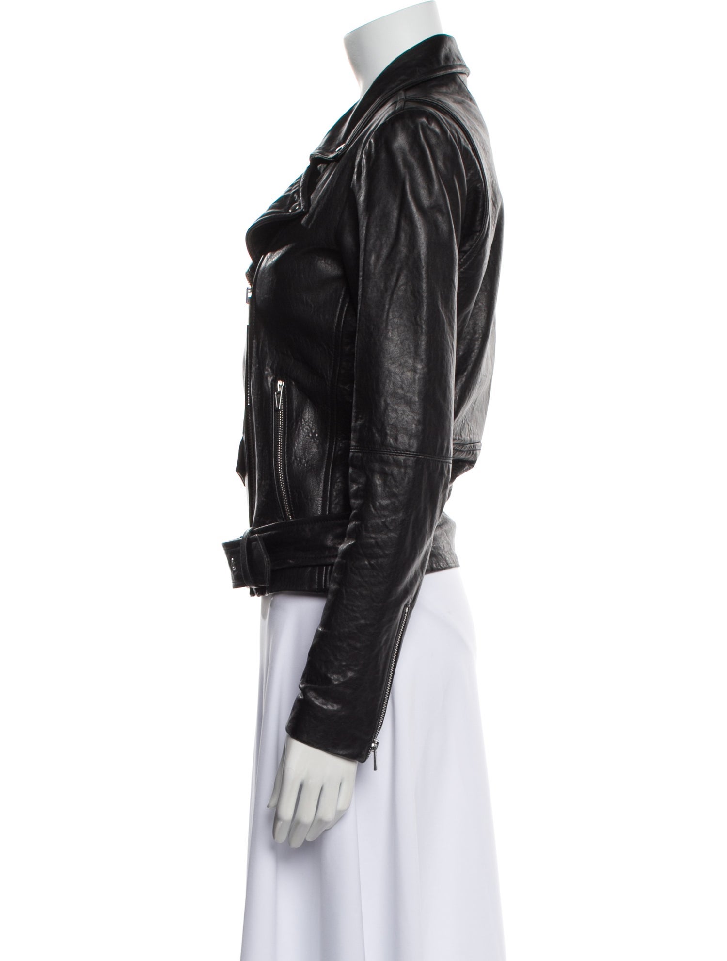 Veda Lamb Leather Biker Jacket