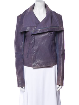 Veda Lamb Leather Biker Jacket