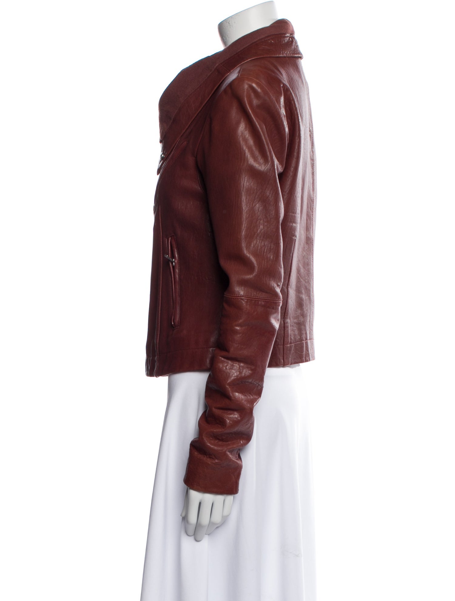 Veda Lamb Leather Biker Jacket