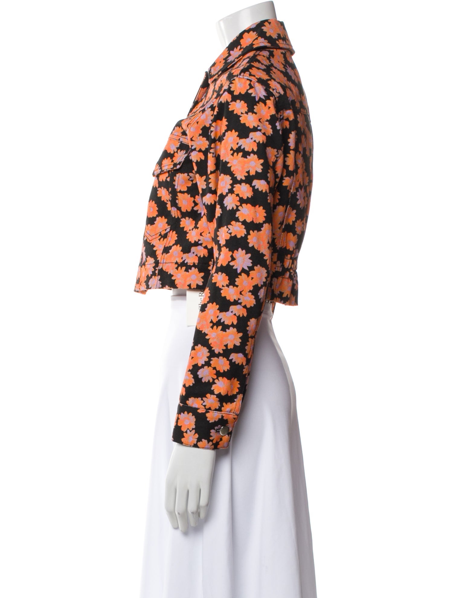 Veda Floral Print Biker Jacket