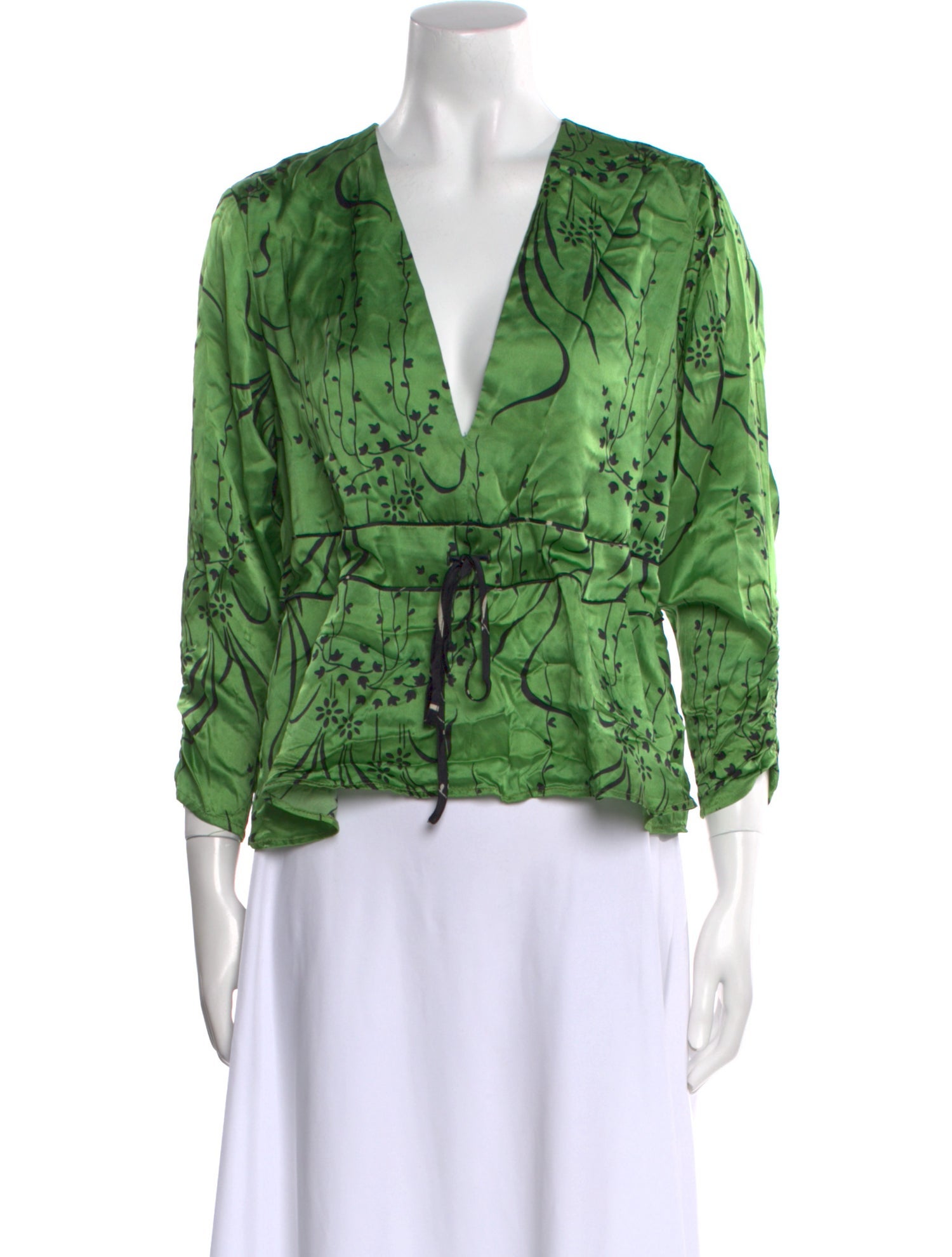 Veda Printed V-Neck Blouse