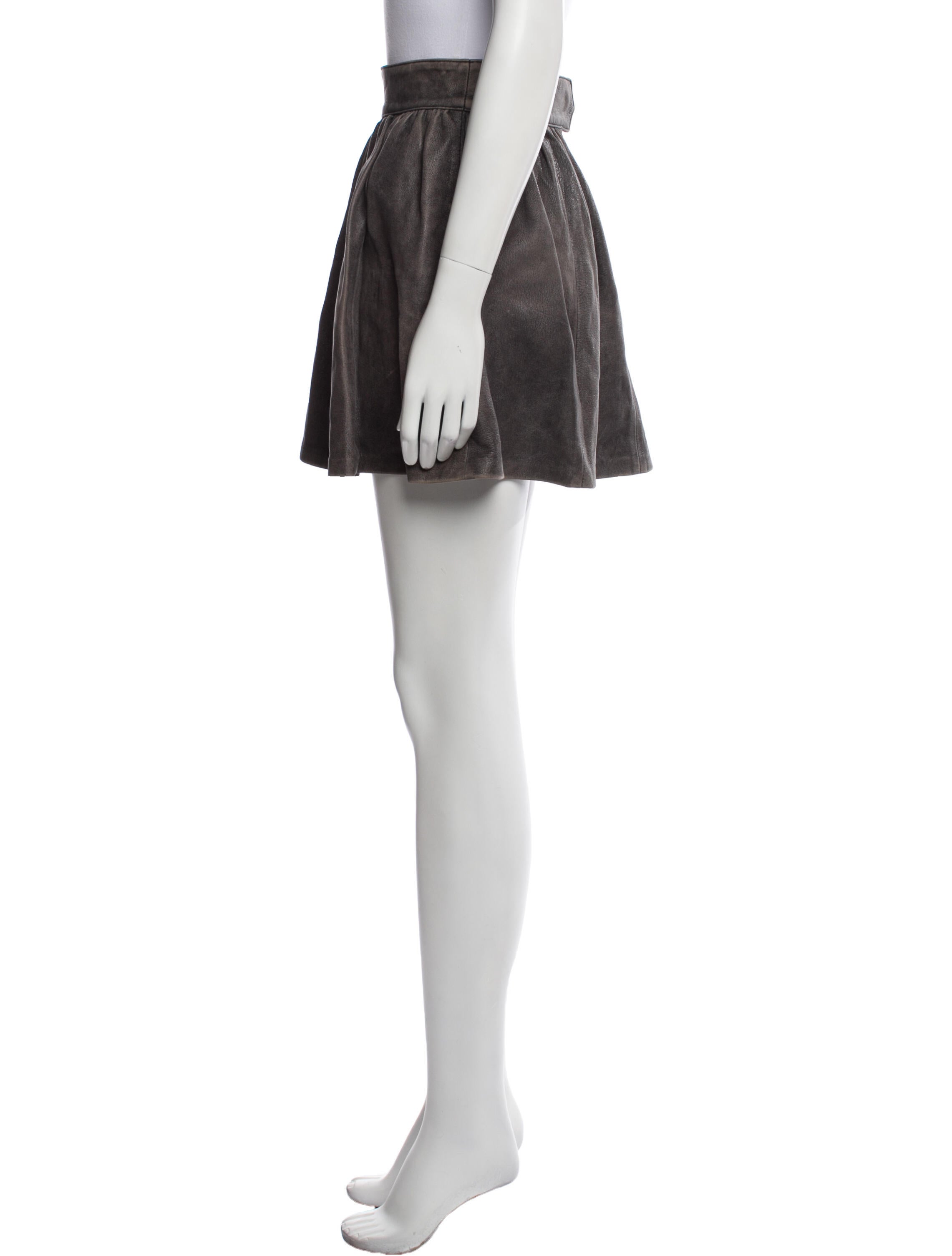 Veda Leather Mini Skirt