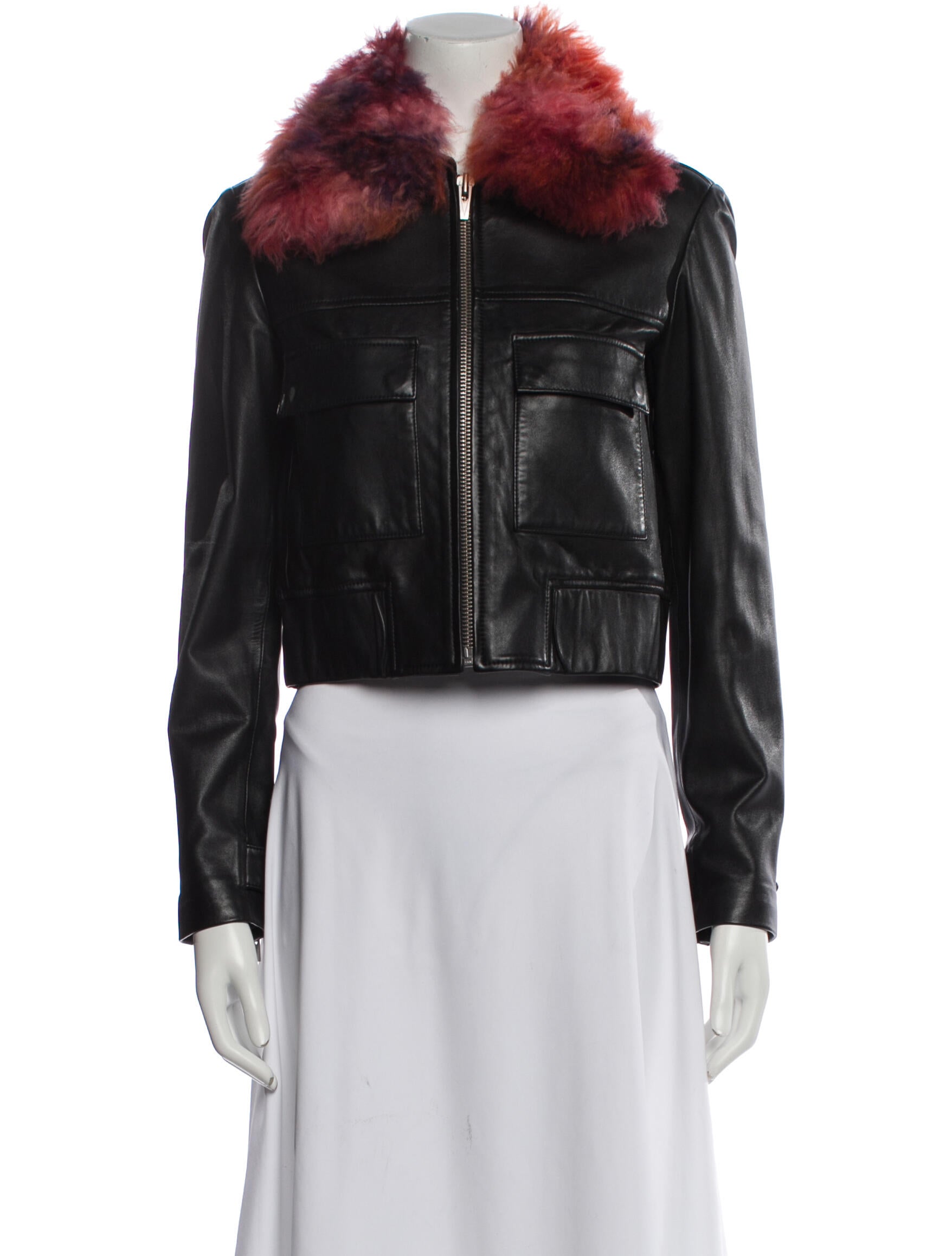 Veda Lamb Leather Biker Jacket