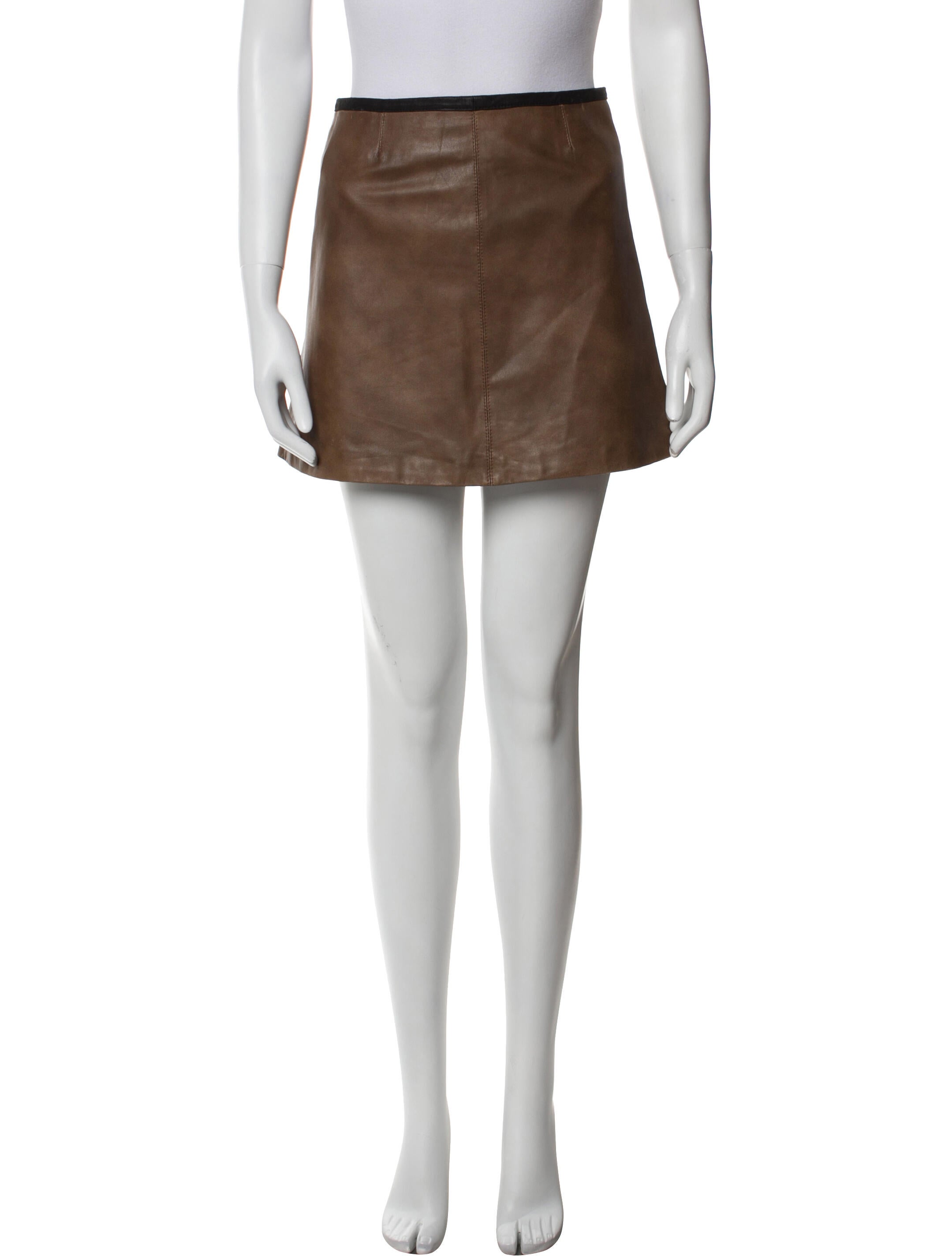 Veda Leather Mini Skirt