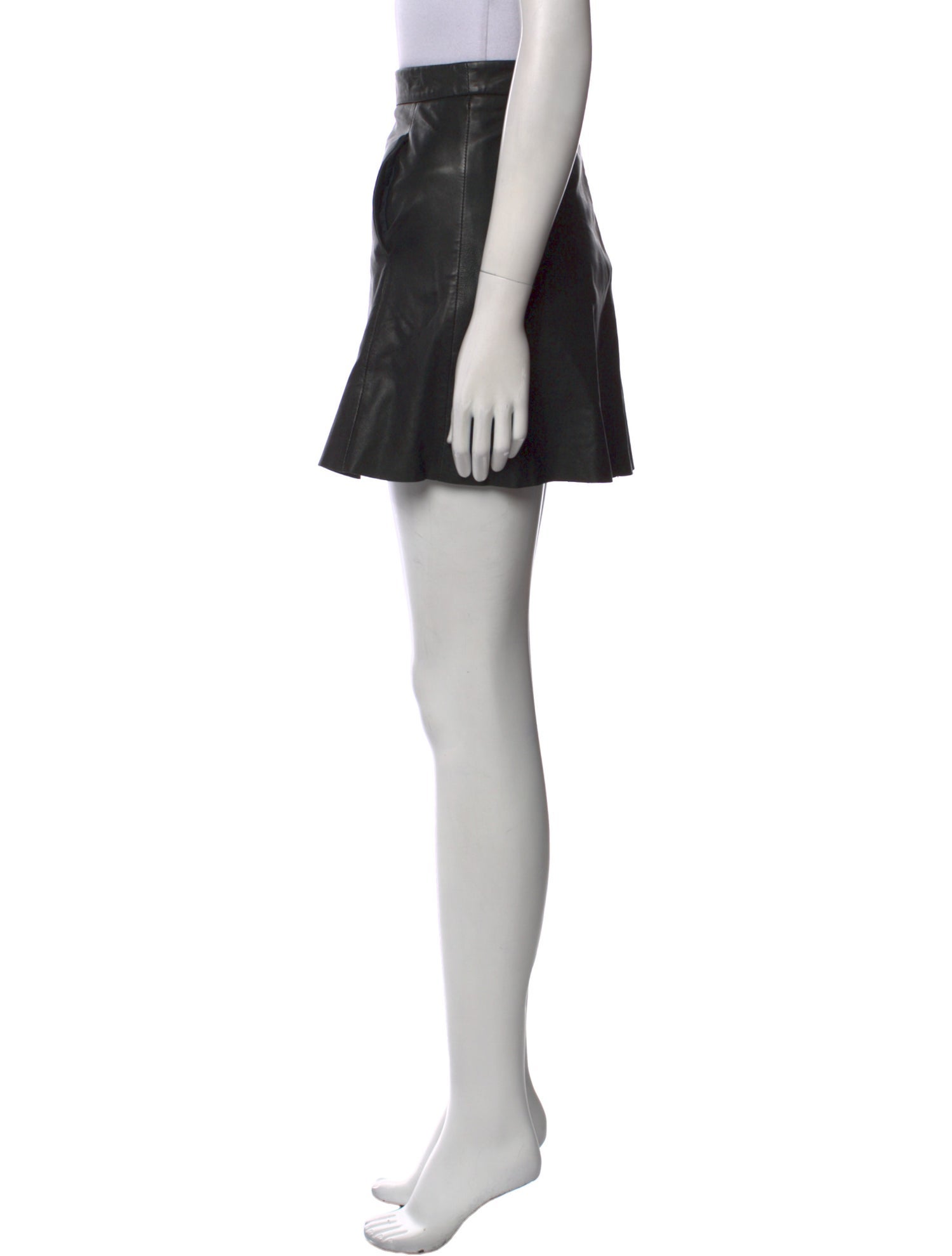 Veda Lamb Leather Mini Skirt