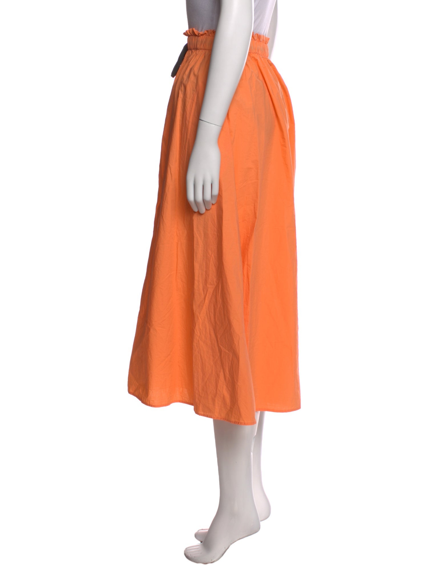 Veda Pleated Accents Midi Length Skirt