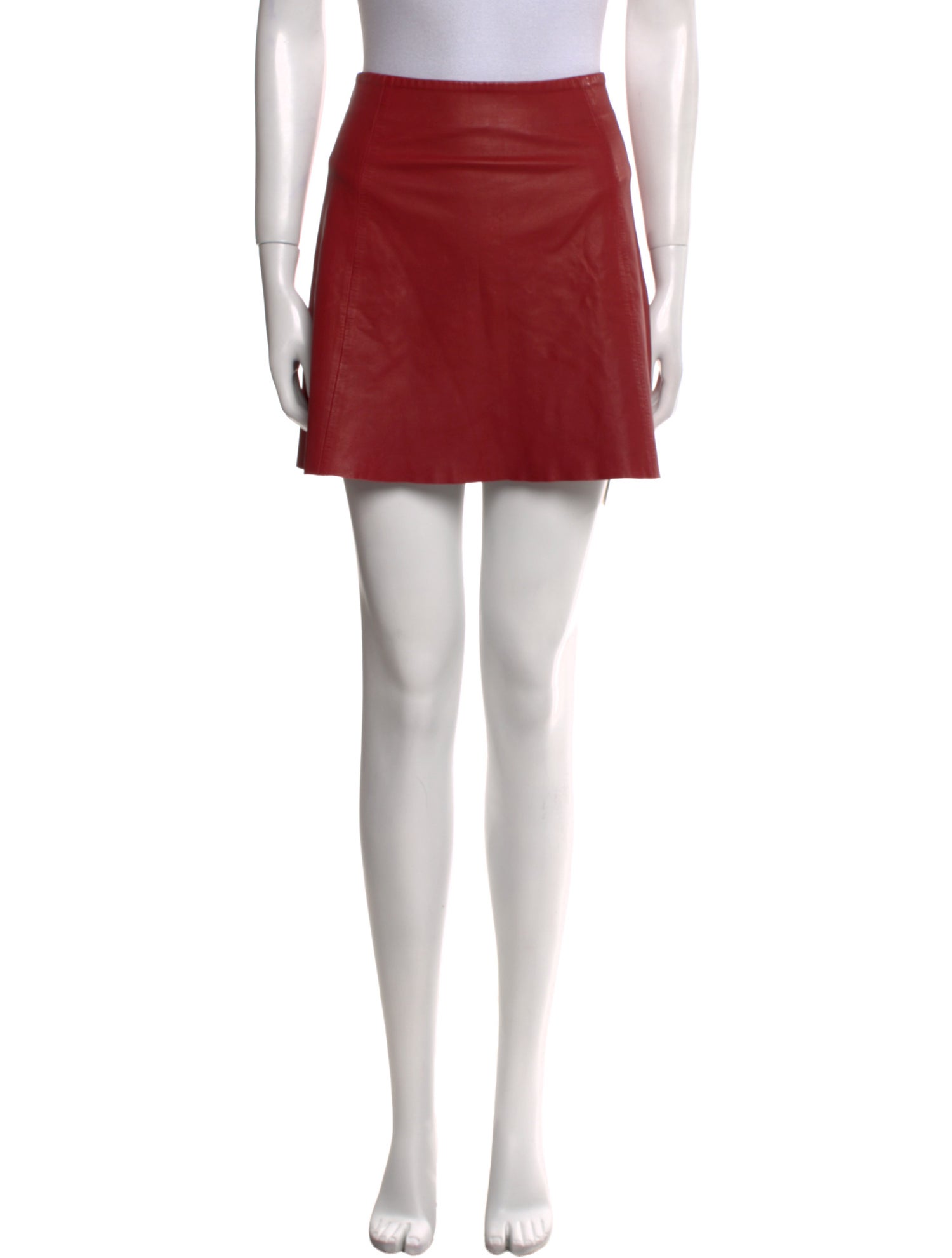 Veda Lamb Leather Mini Skirt
