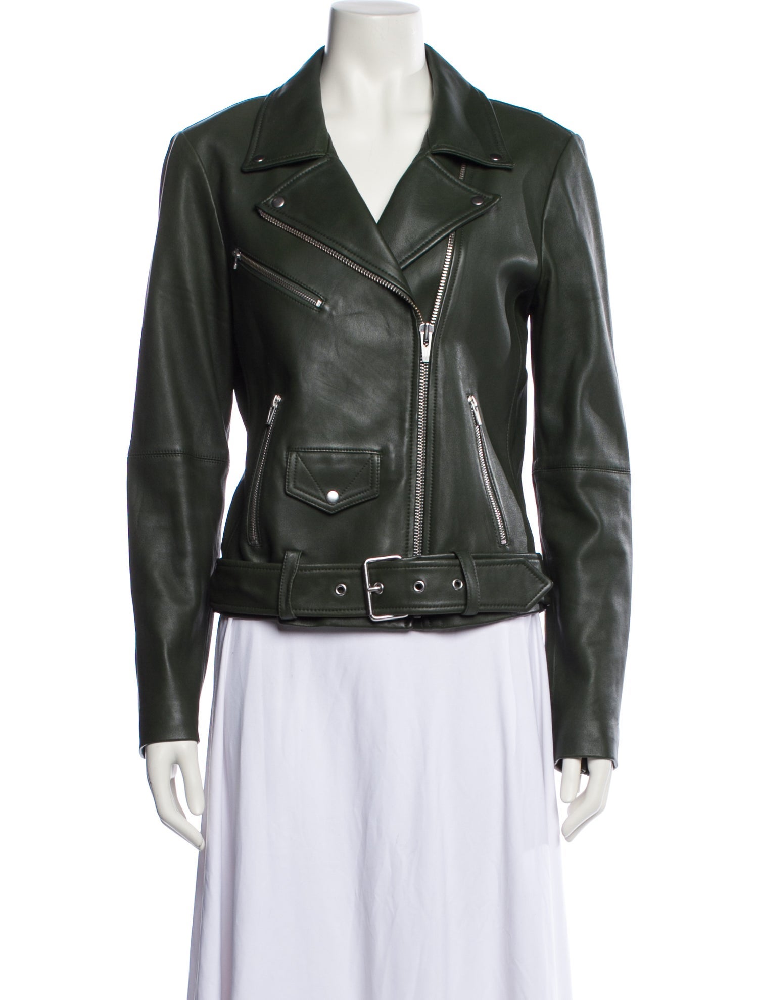 Veda Lamb Leather Biker Jacket