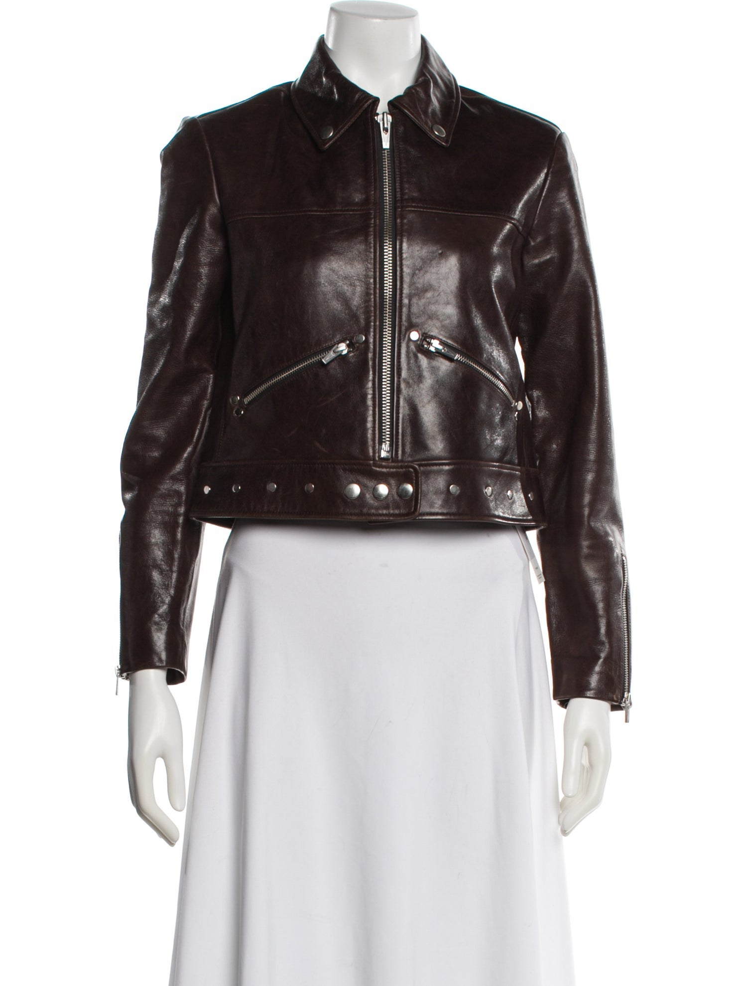 Veda Lamb Leather Biker Jacket