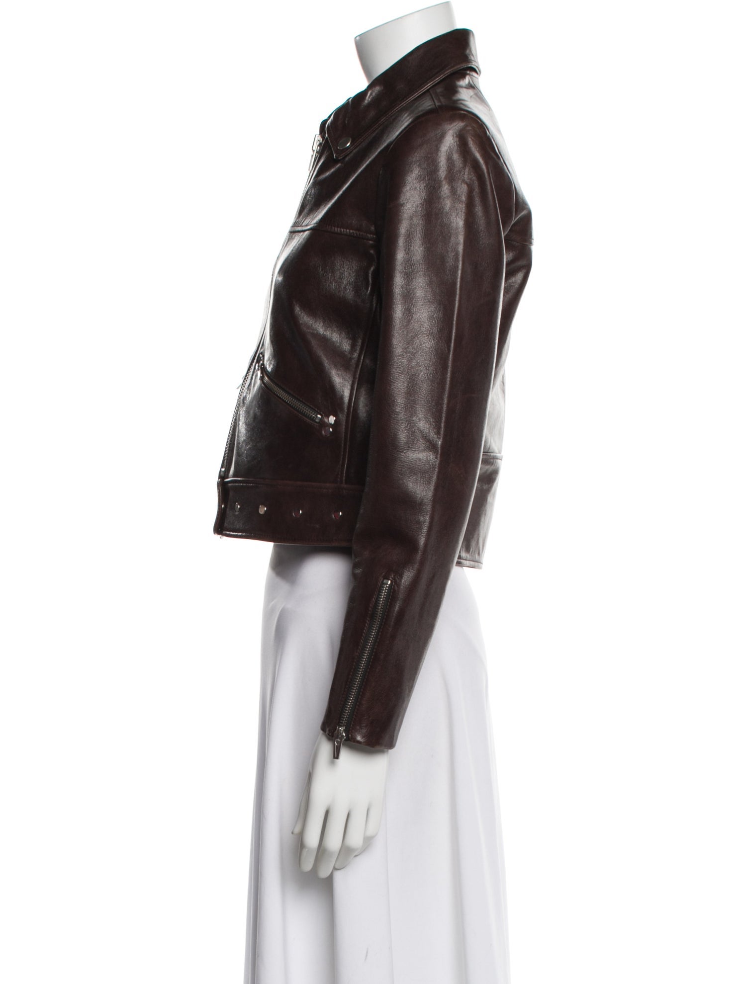 Veda Lamb Leather Biker Jacket
