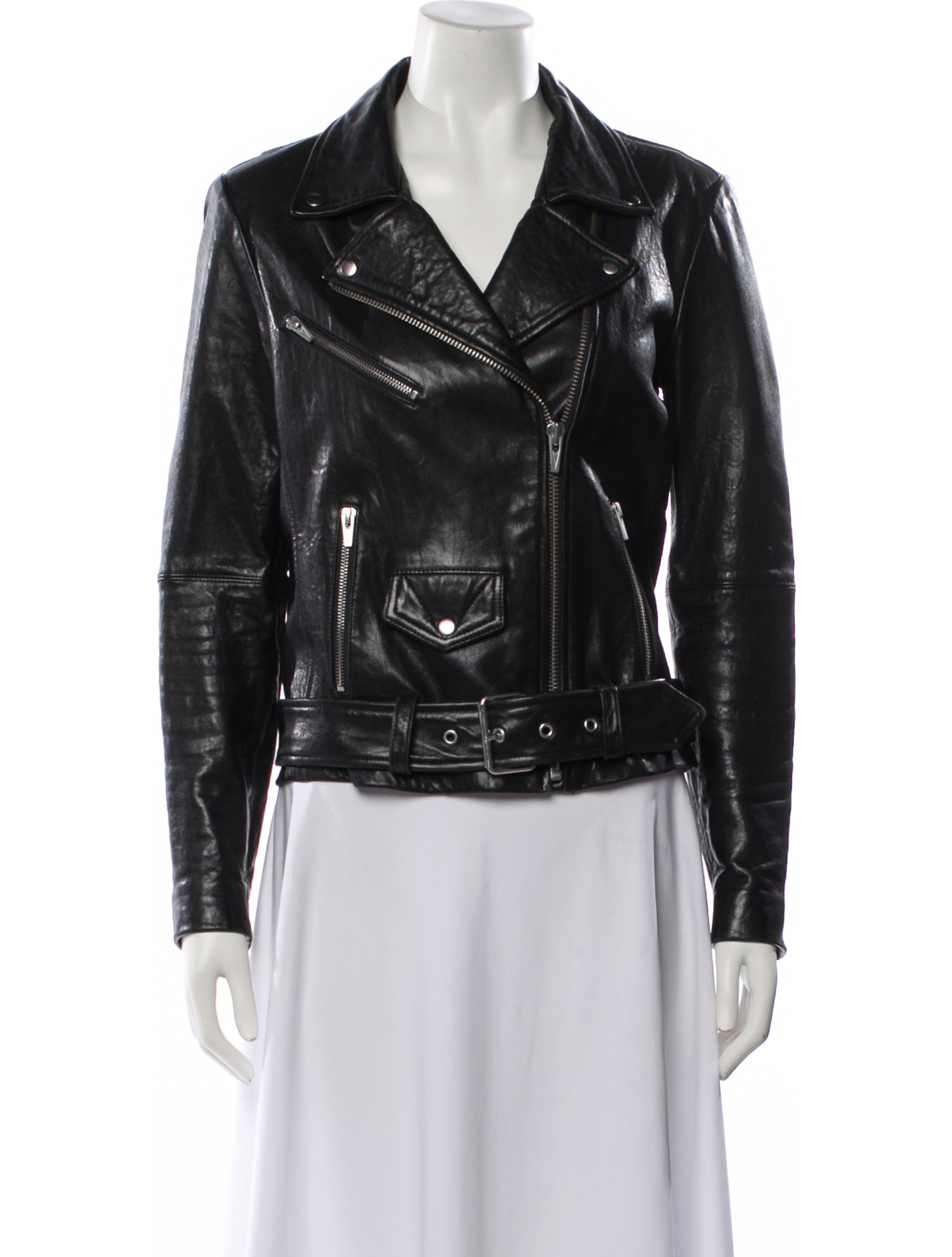 Veda Lamb Leather Biker Jacket