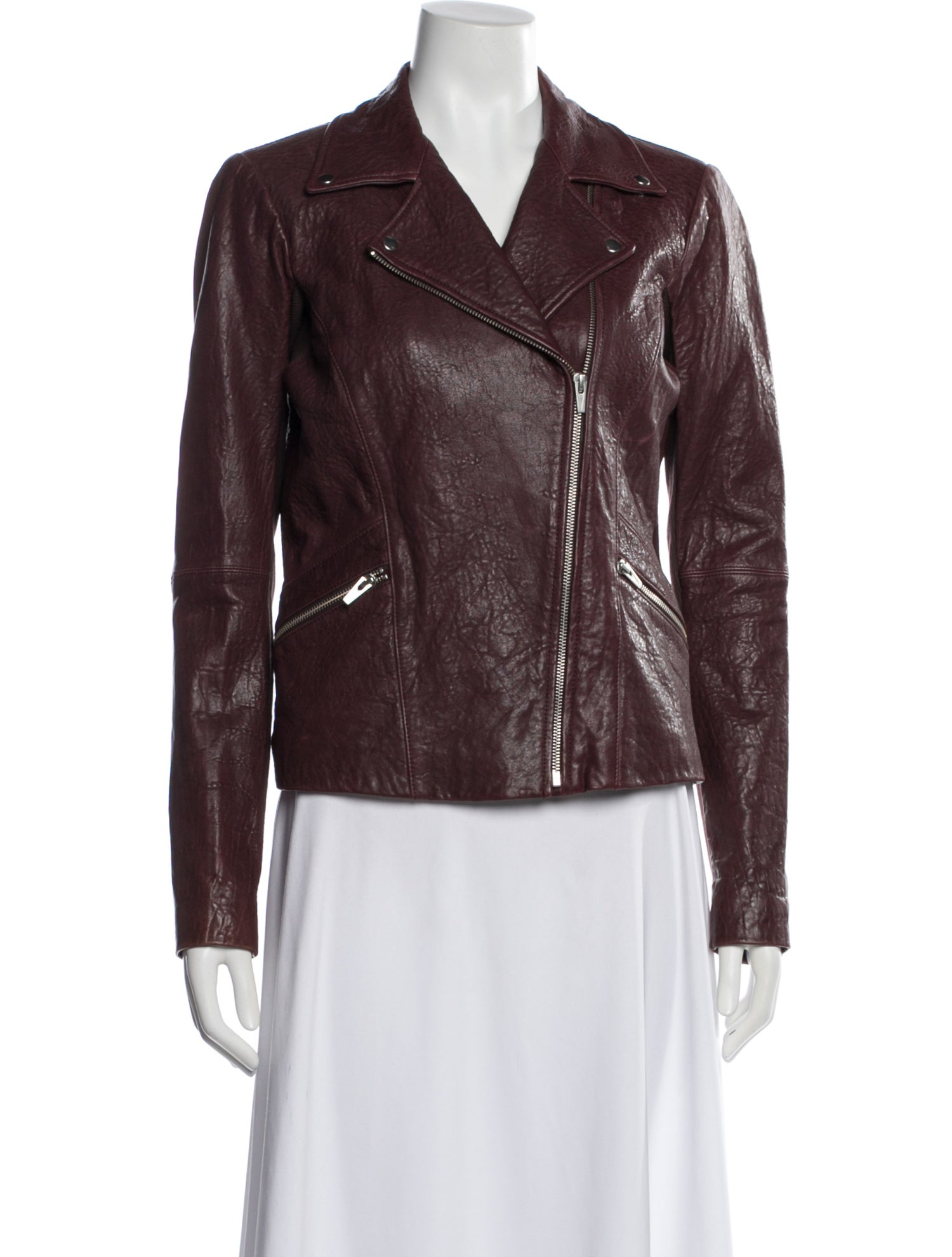 Veda Lamb Leather Biker Jacket