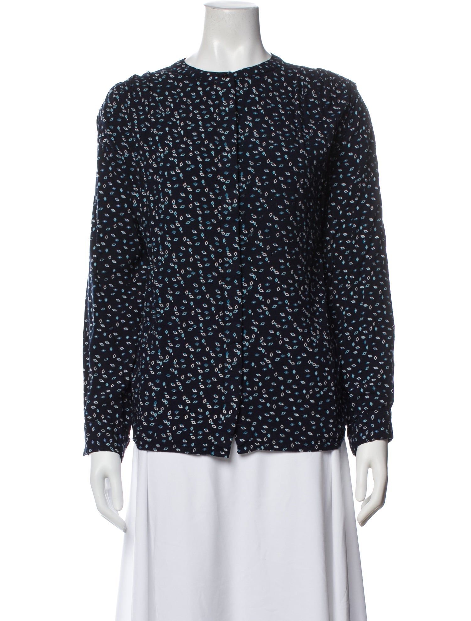 Veda Printed Crew Neck Blouse