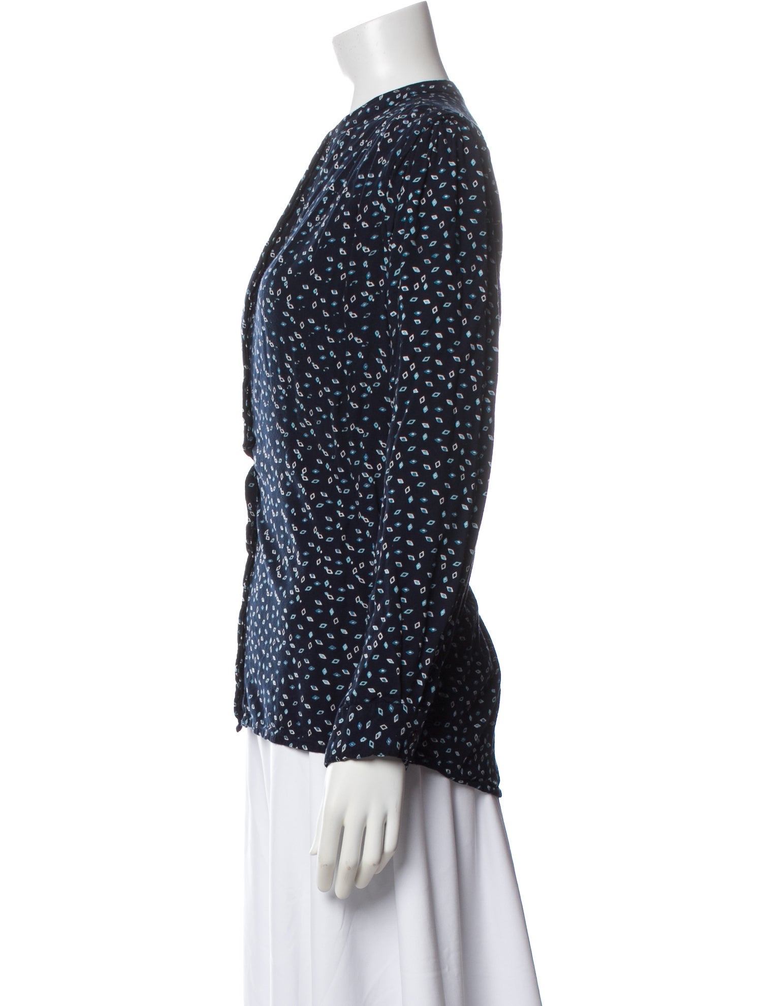 Veda Printed Crew Neck Blouse