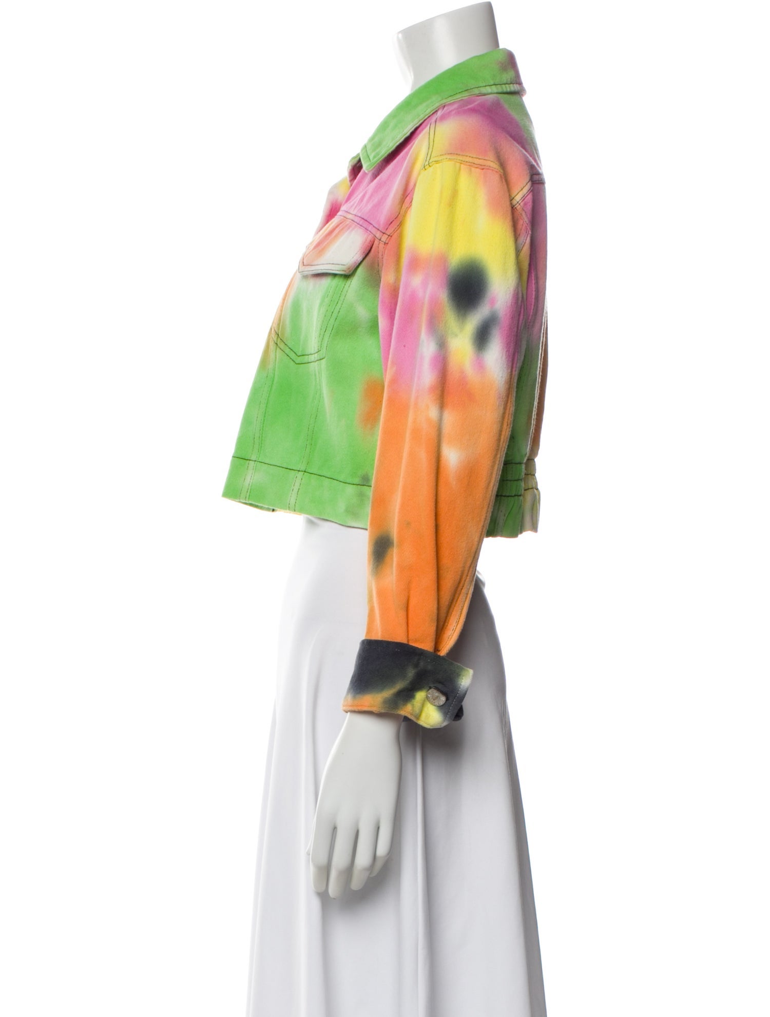 Veda Tie-Dye Print Denim Jacket
