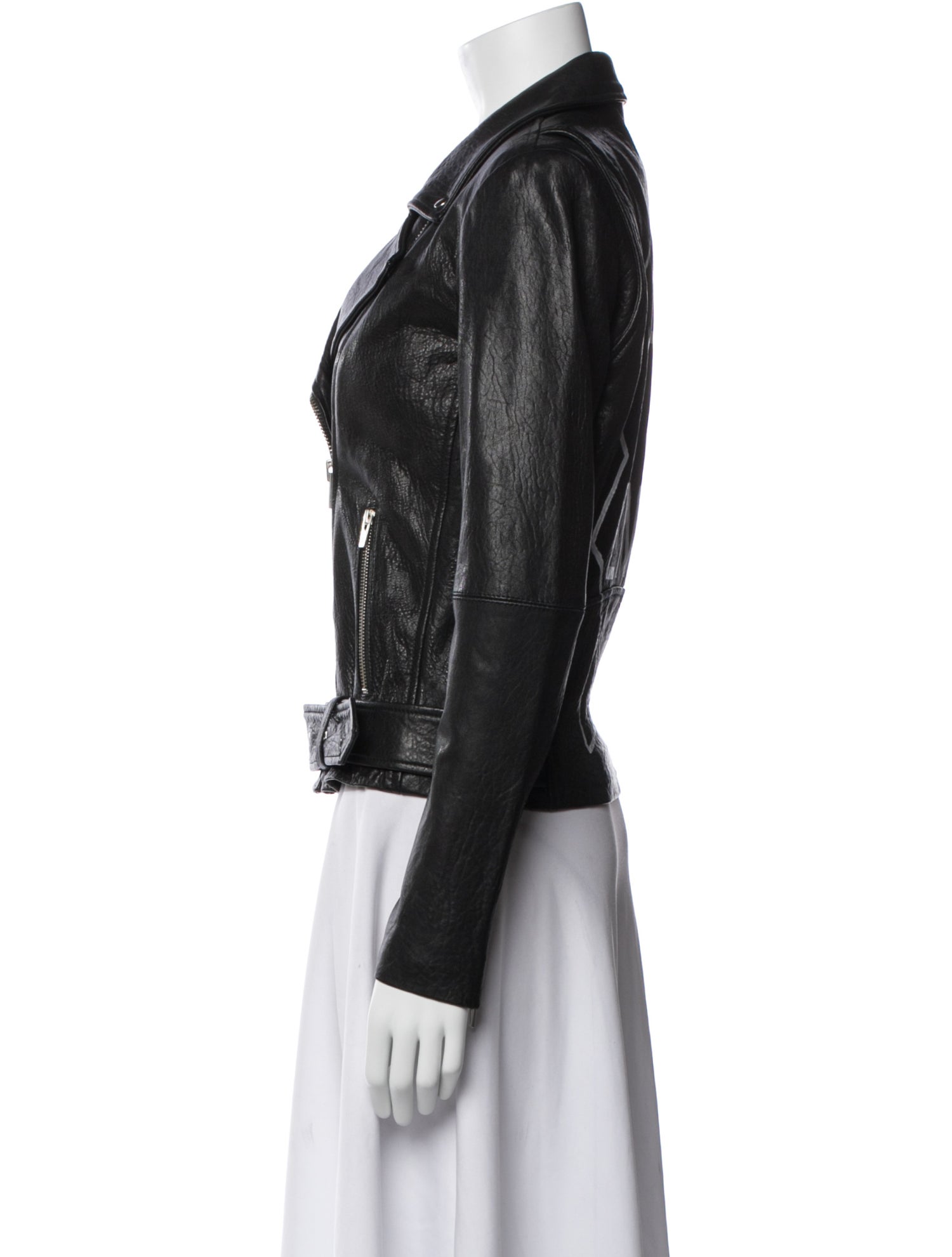 Veda Lamb Leather Biker Jacket
