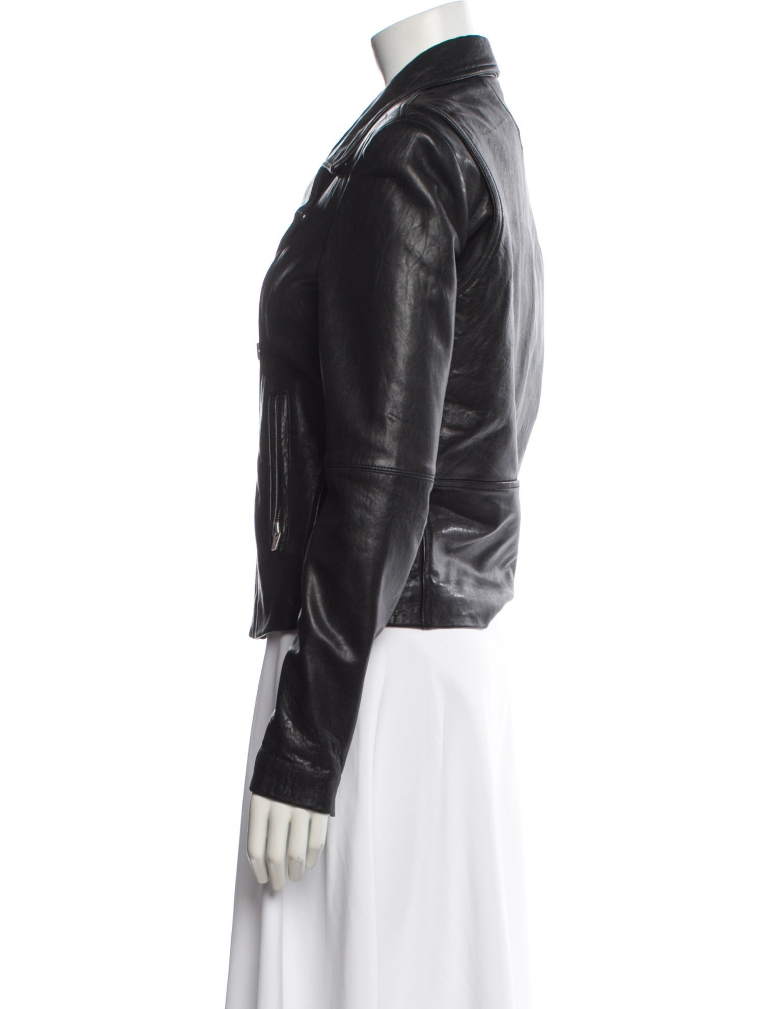 Veda Lamb Leather Biker Jacket