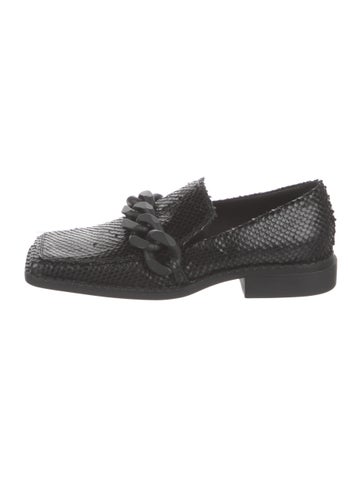 Vic Matie Flats Embossed Leather Loafers 7