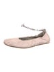 Vic Matie Leather Chain-Link Accents Ballet Flats