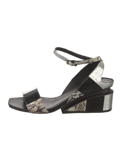 Vic Matie Embossed Leather Sandals