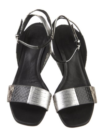 Vic Matie Embossed Leather Sandals