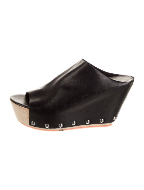 Vic Matie Leather Studded Accents Slides