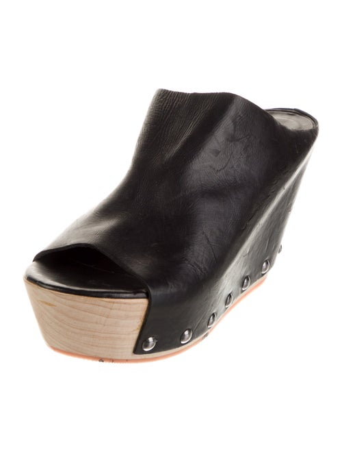 Vic Matie Leather Studded Accents Slides