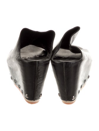 Vic Matie Leather Studded Accents Slides