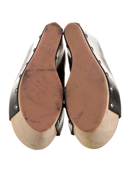 Vic Matie Leather Studded Accents Slides