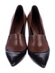 Vic Matie Leather Colorblock Pattern Pumps