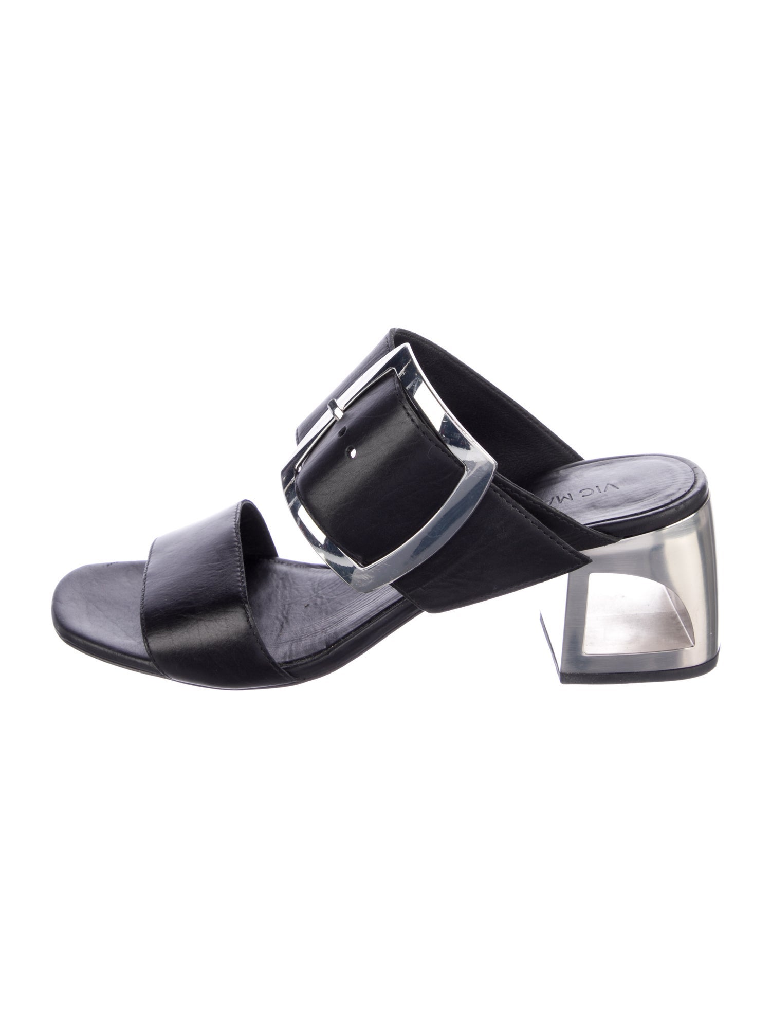 Vic Matie Leather Slides