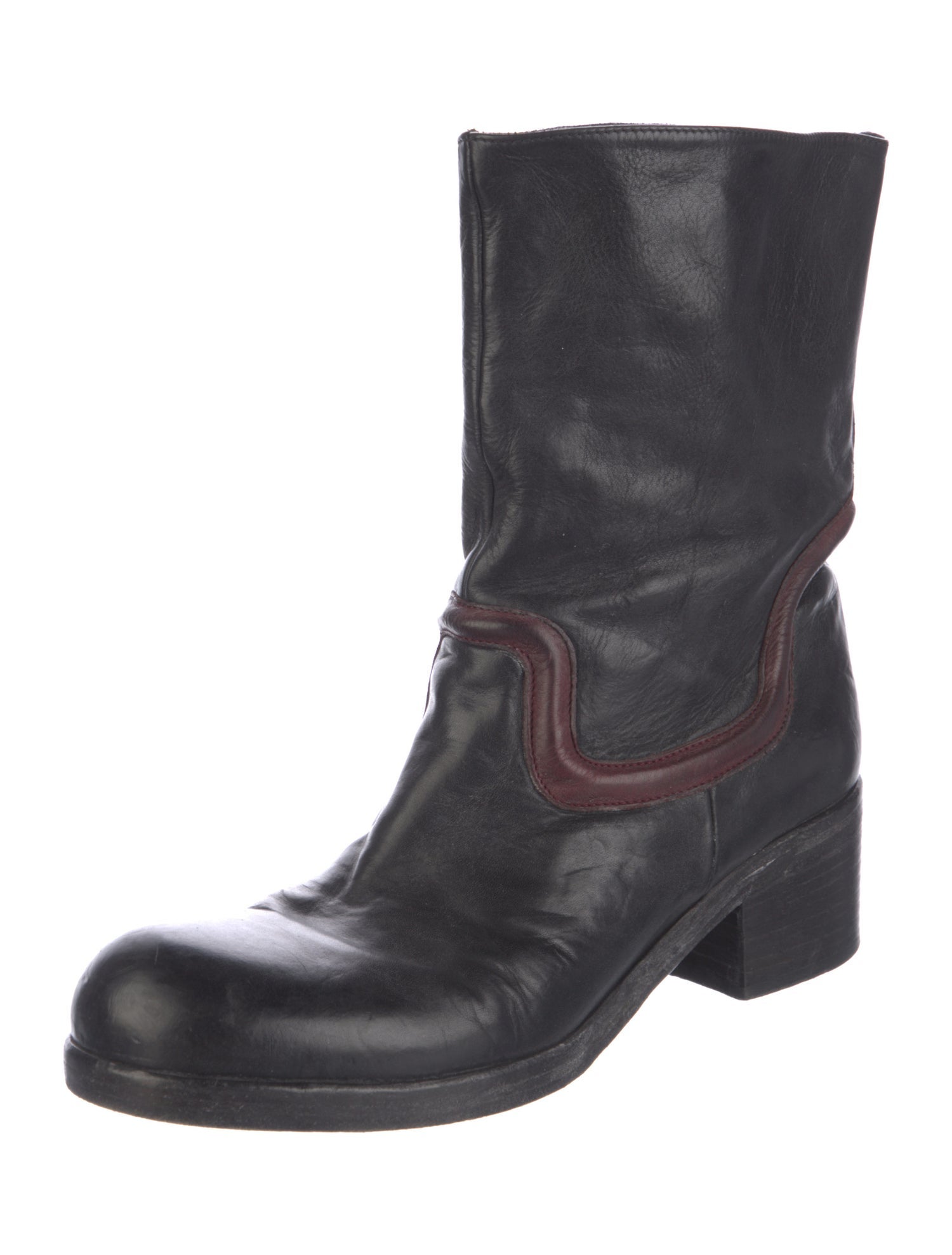 Vic Matie Leather Moto Boots