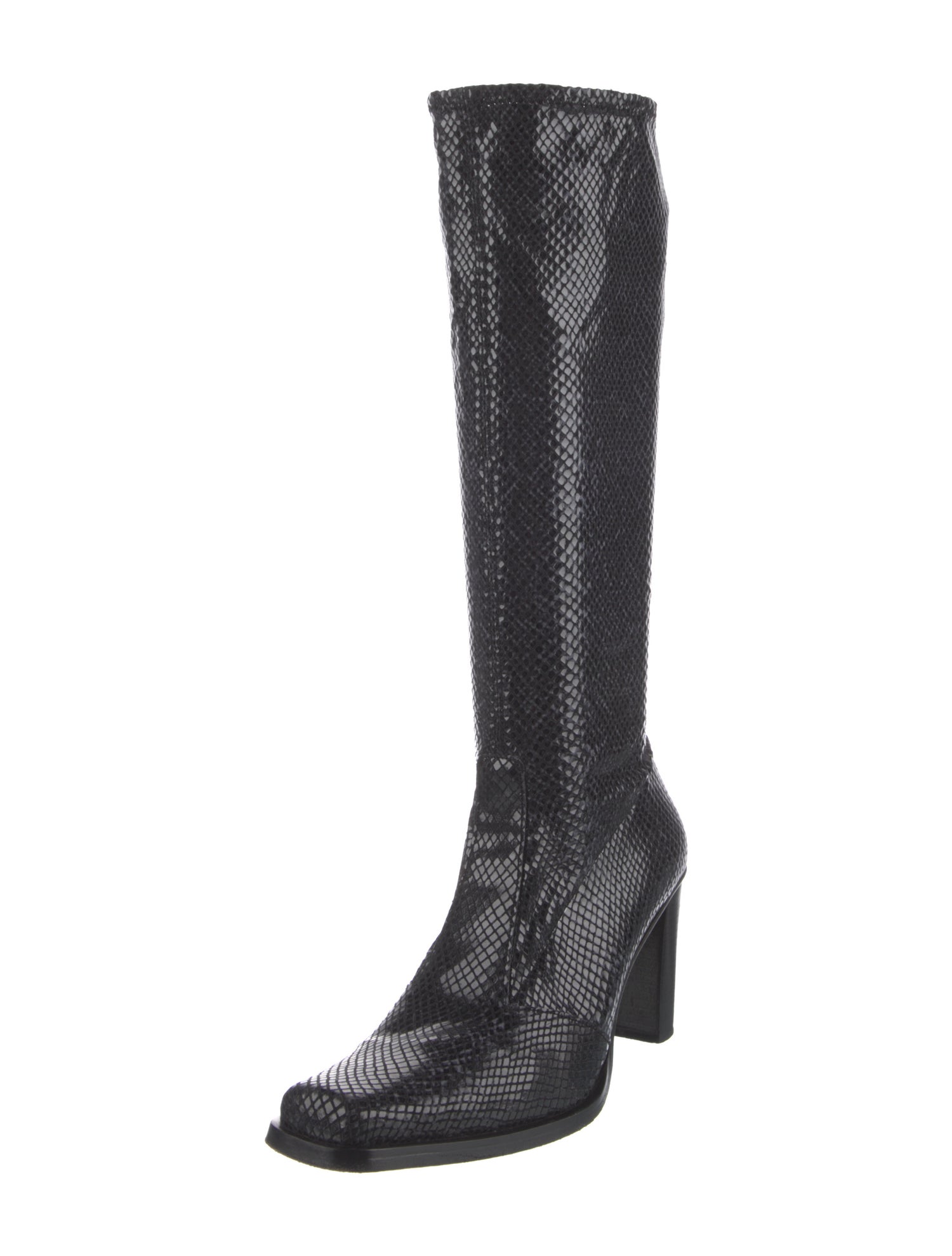 Vic Matie Leather Animal Print Boots