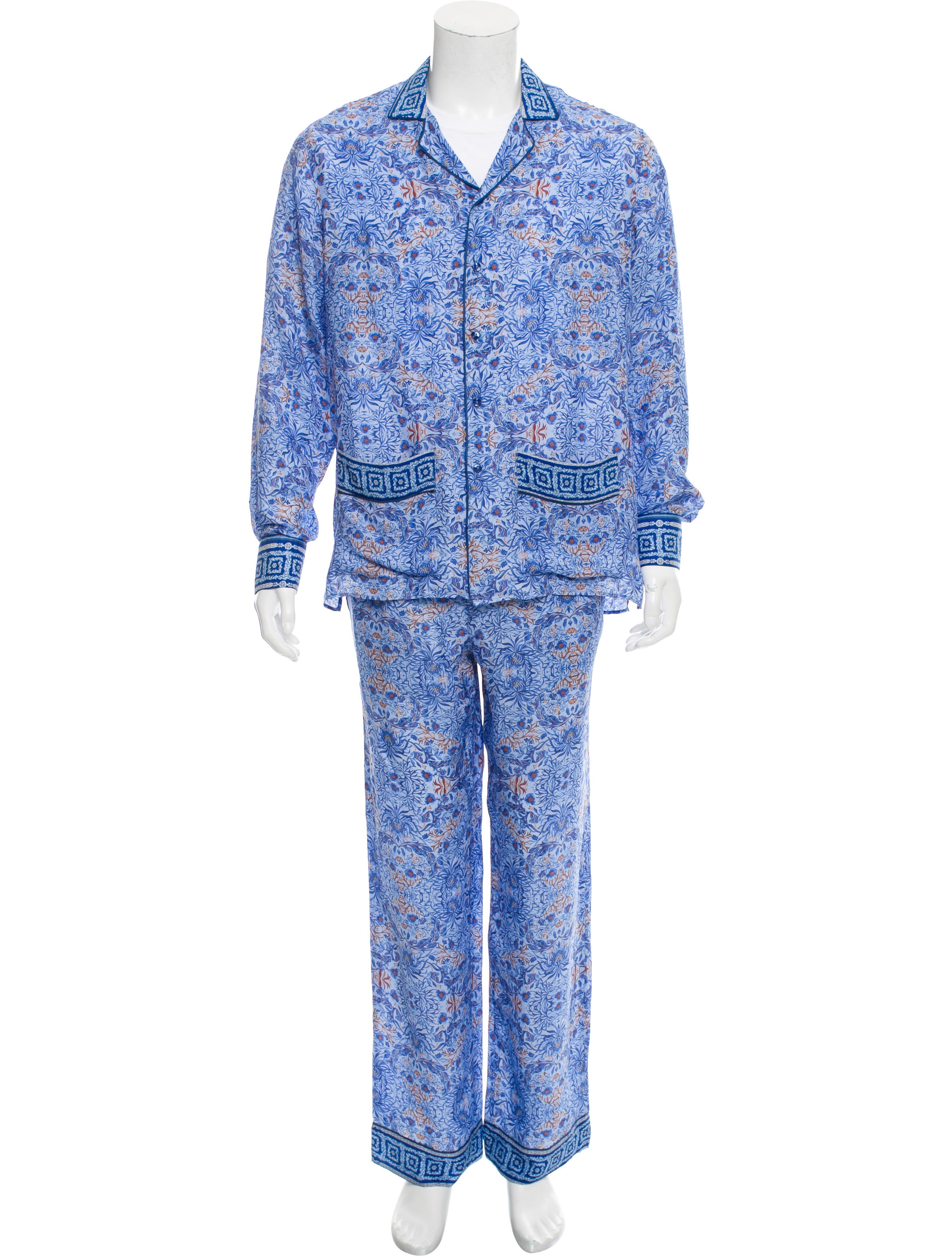 Versace Collection Silk TwoPiece Pajamas Clothing WV921753 The