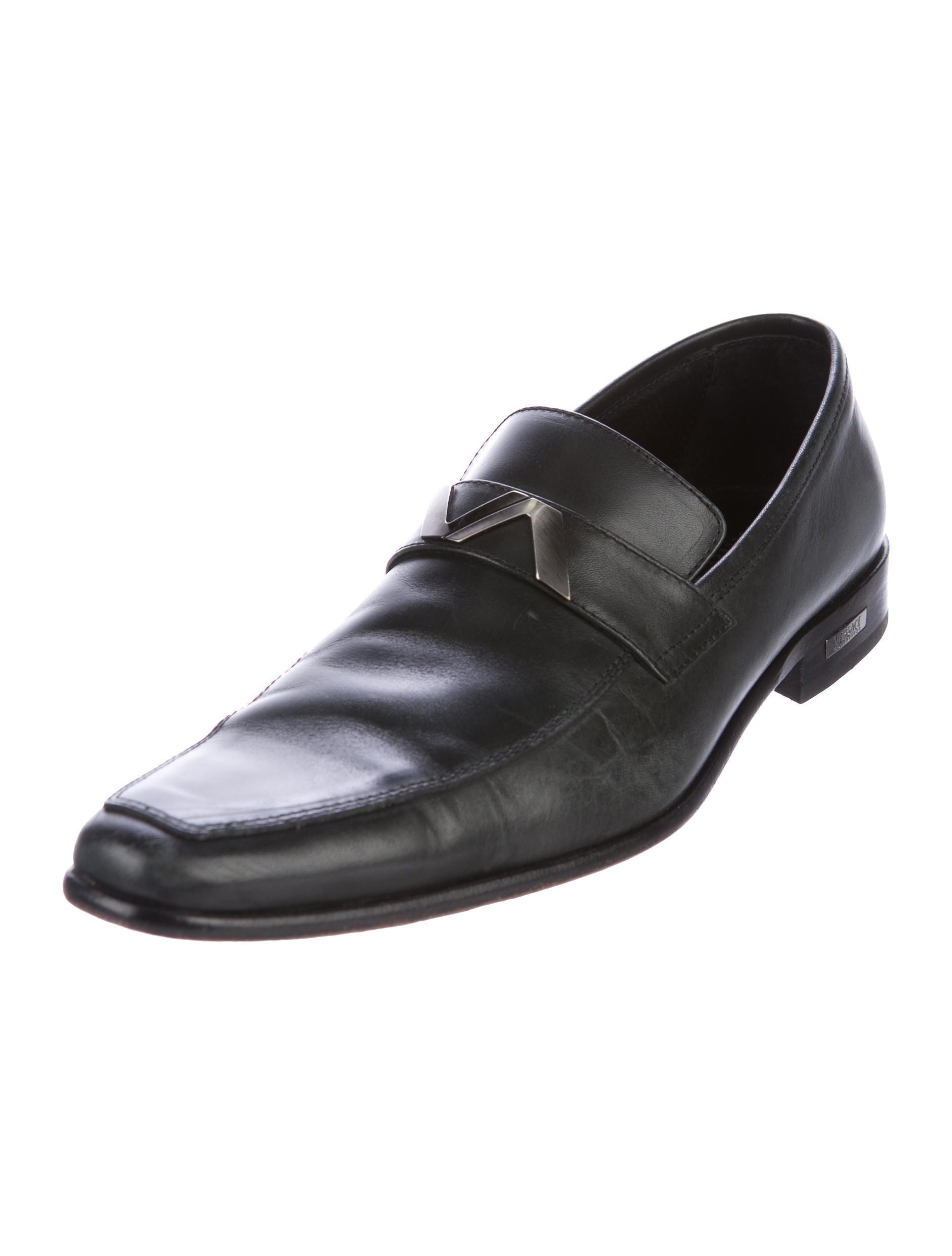 versace loafers versace collection leather logo loafers shoes wv922002 versace loafers versace collection leather logo loafers shoes wv922002