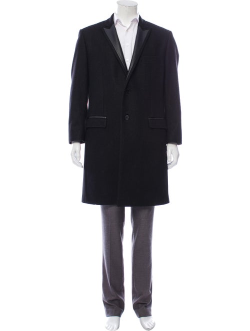 Versace Collection Virgin Wool Peak-Lapel Topcoat