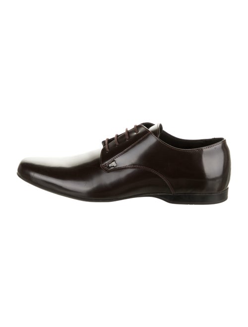 Versace Collection Leather Half-Medusa Derby Shoes