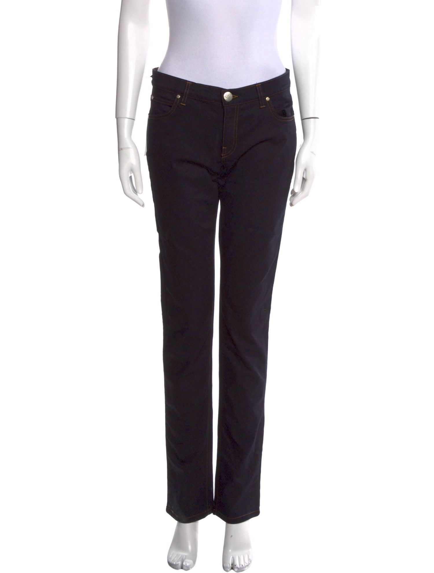 Versace Collection Mid-Rise Straight Leg Jeans
