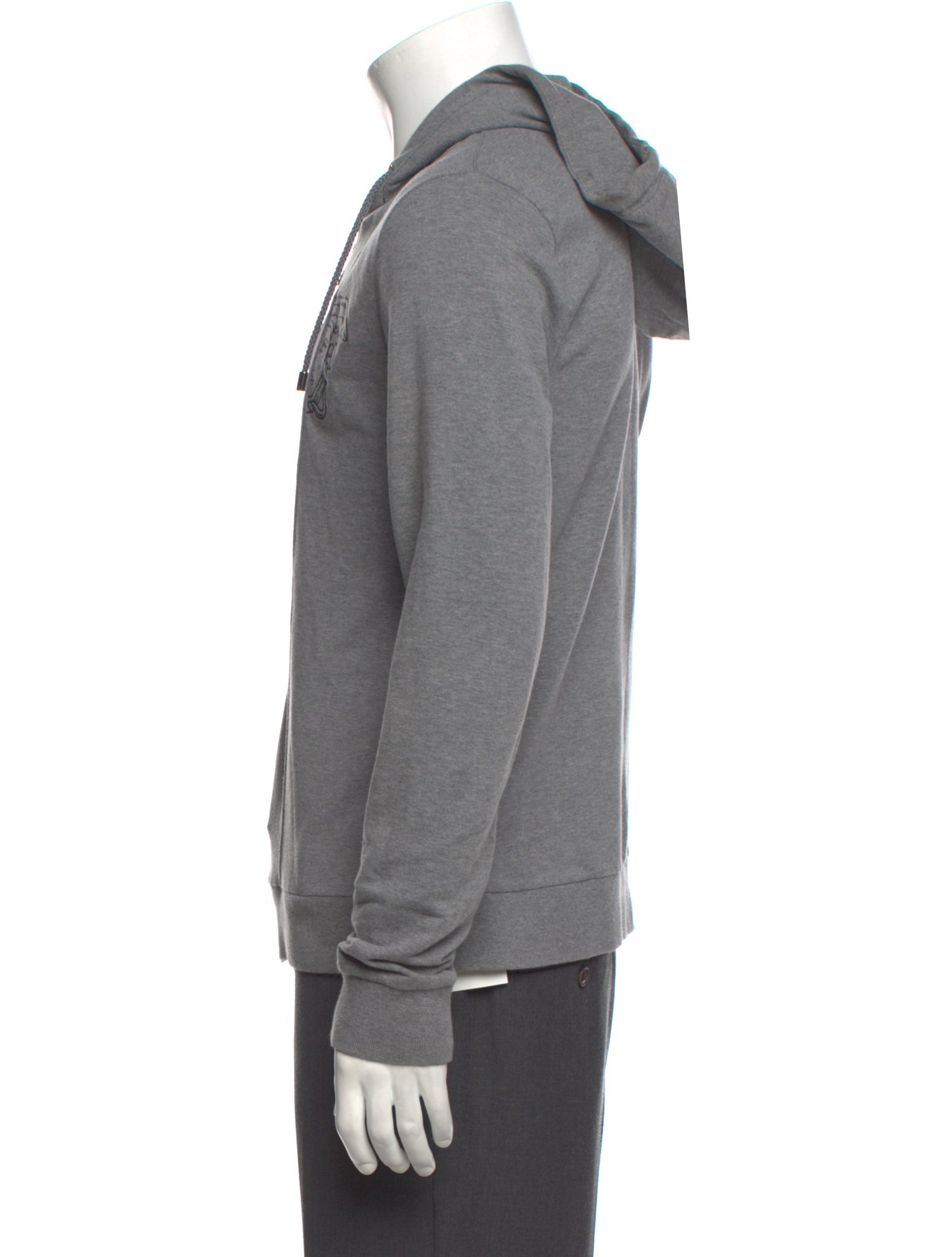 Versace Collection Graphic Print Crew Neck Hoodie