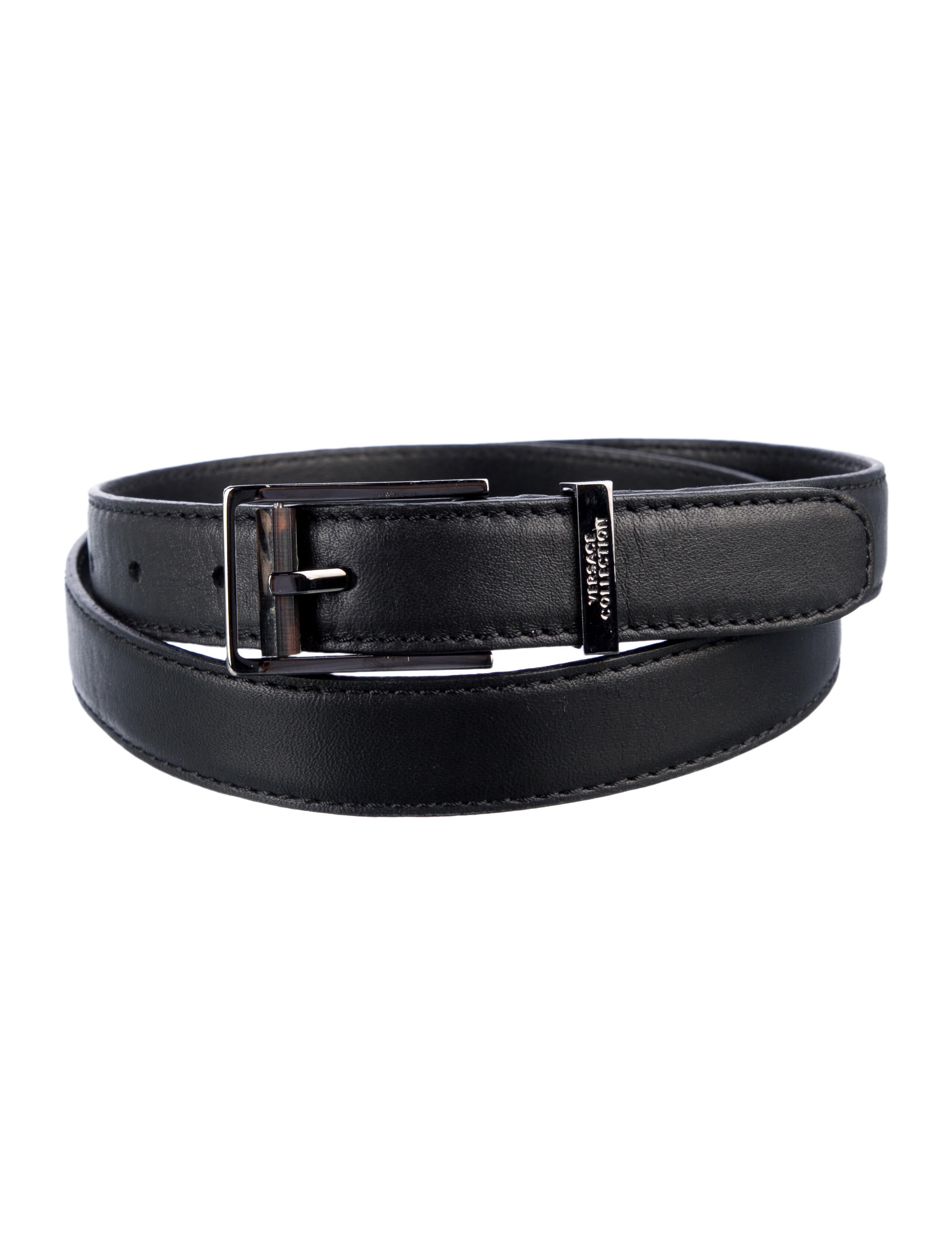 Versace Collection Skinny Leather Belt