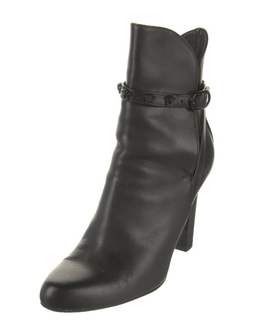 Versace Collection Medusa Insignia Leather Boots