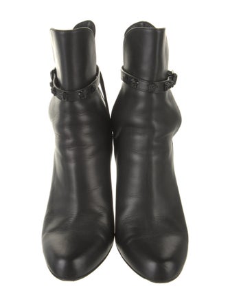 Versace Collection Medusa Insignia Leather Boots