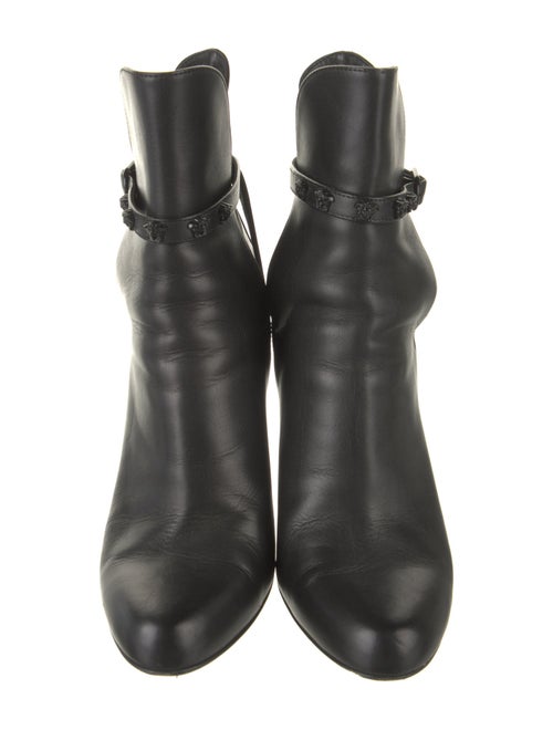 Versace Collection Medusa Insignia Leather Boots