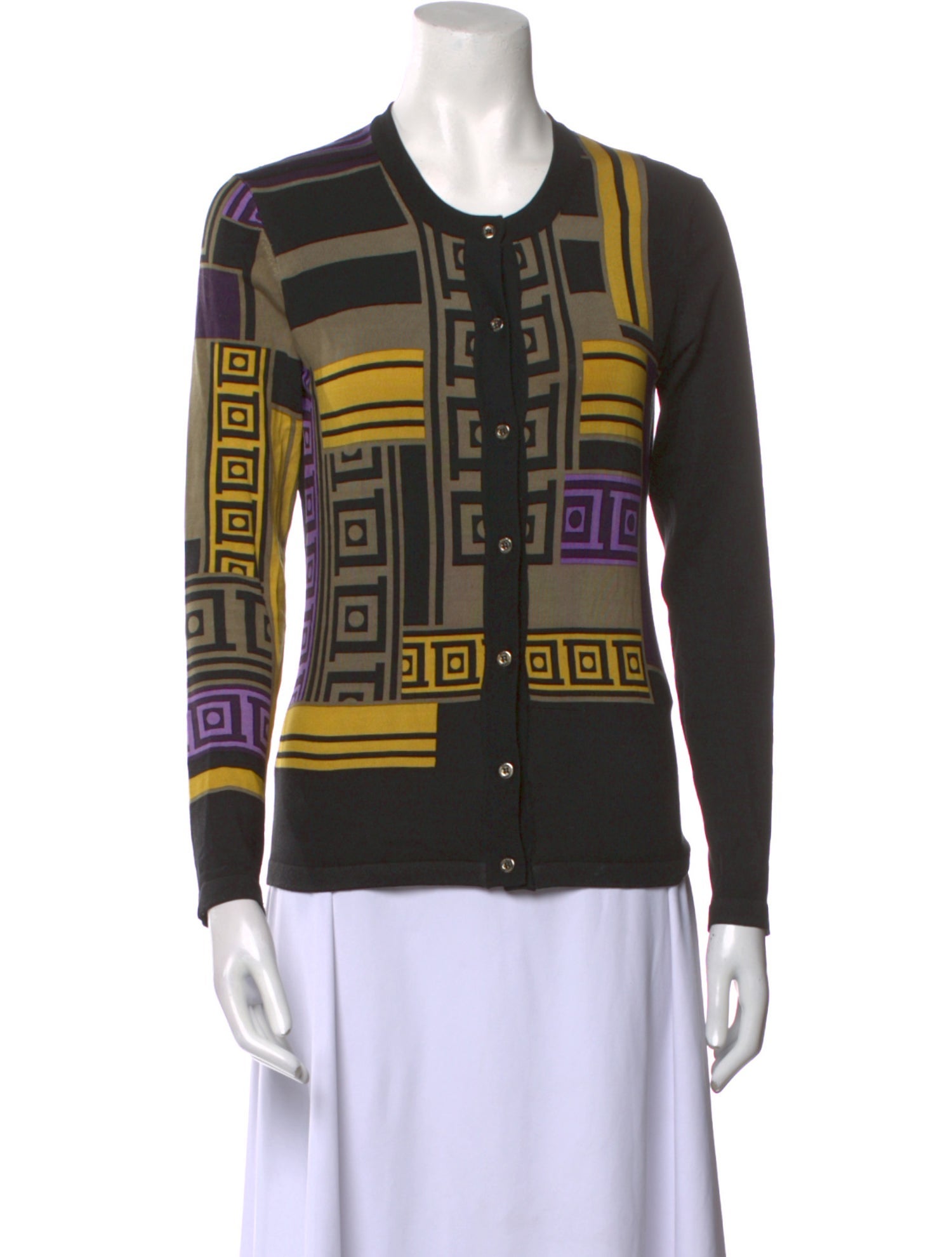 Versace Collection Silk Printed Sweatshirt
