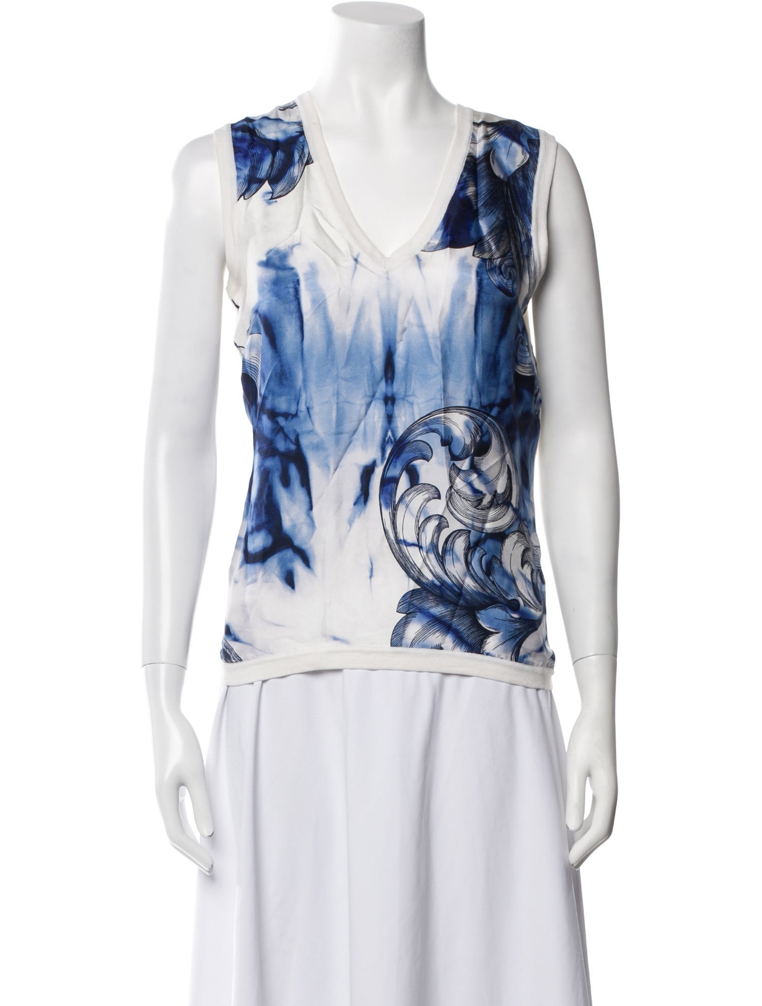 Versace Collection Silk Printed Top