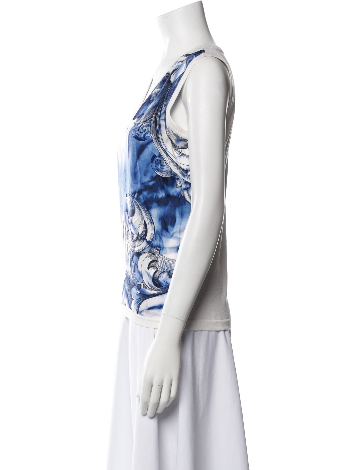 Versace Collection Silk Printed Top