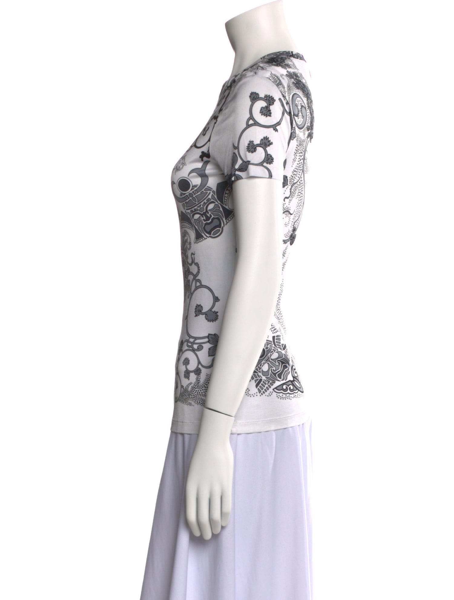 Versace Collection Printed Crew Neck T-Shirt