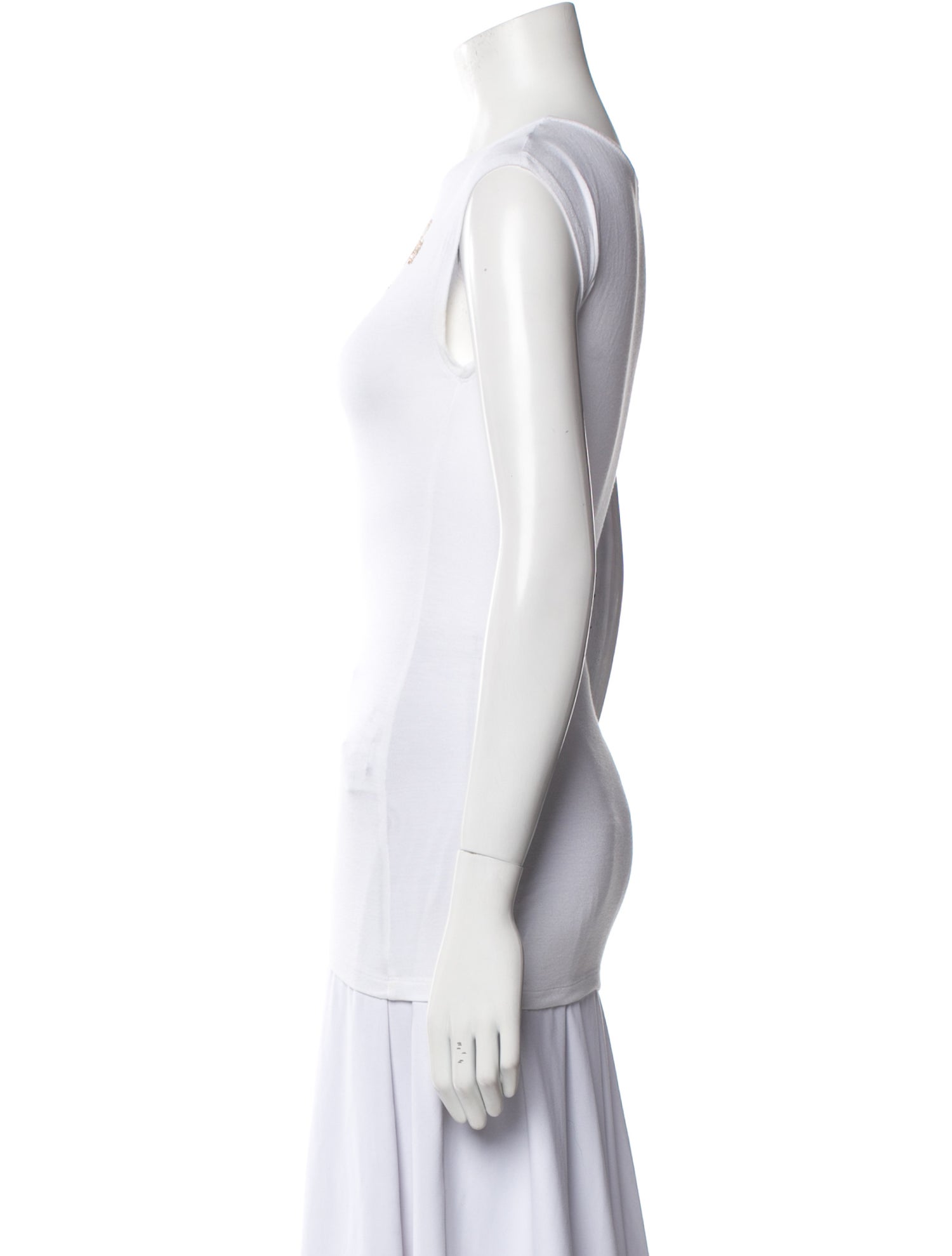 Versace Collection Graphic Print Scoop Neck Top