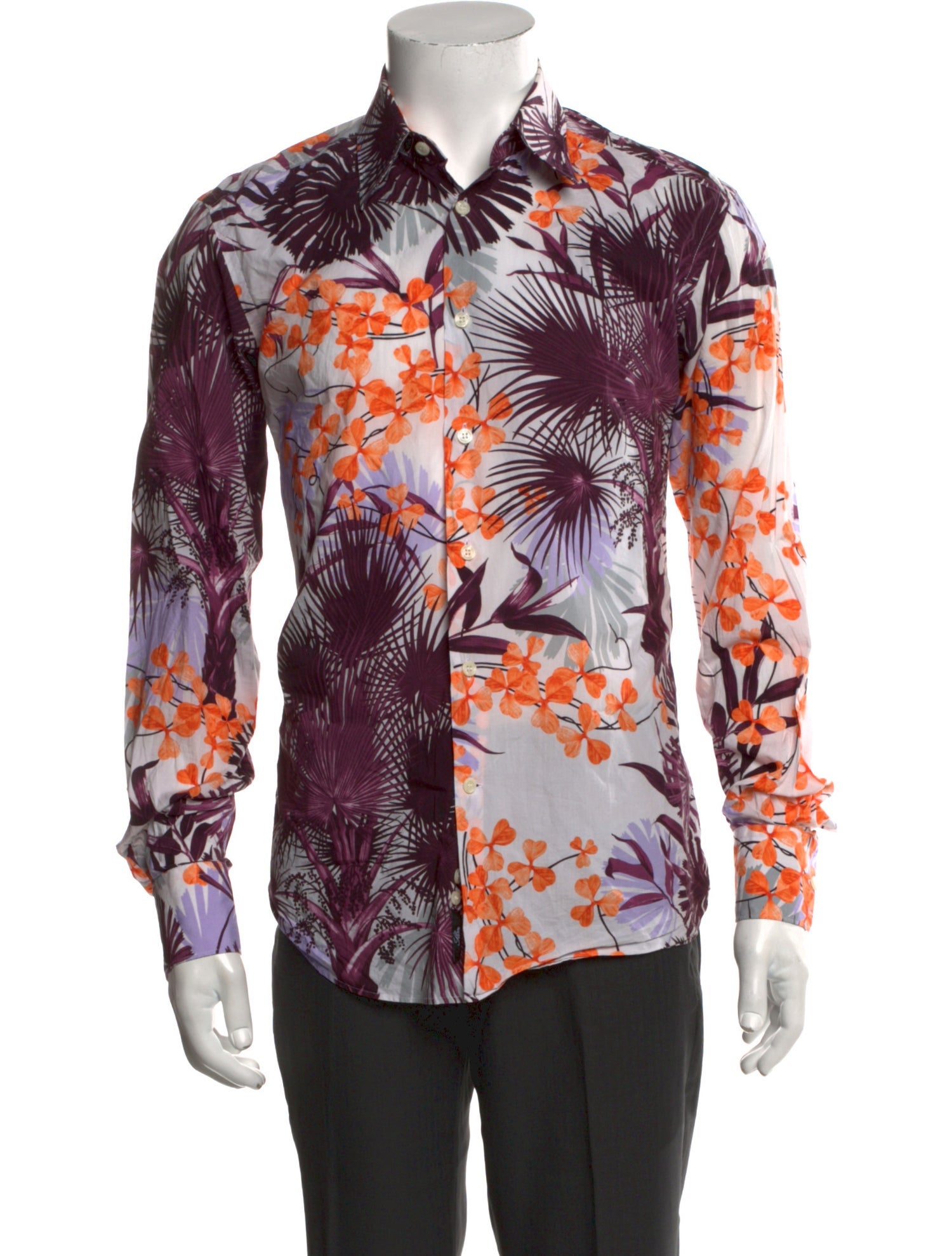 Versace Collection Printed Long Sleeve Shirt