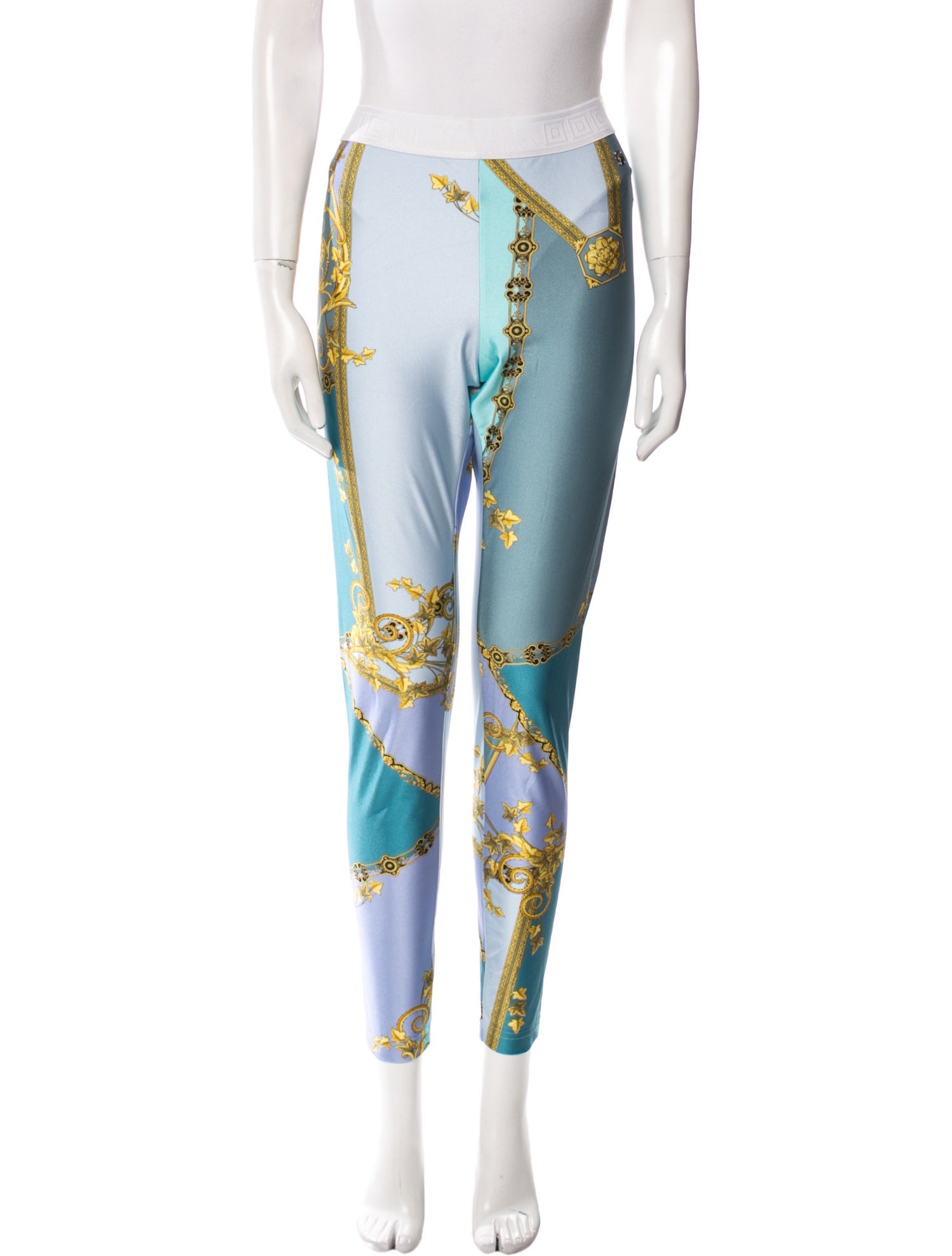 Versace Collection Printed Skinny Leg Pants